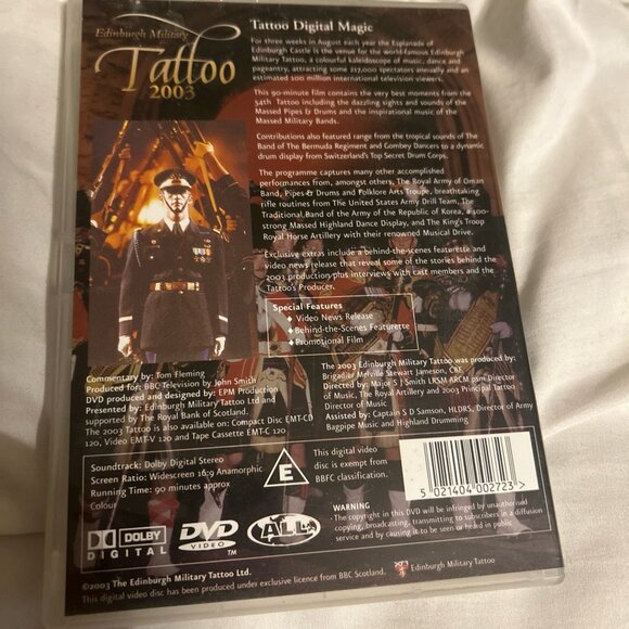 Edinburgh Military Tattoo 2003 DVD Live From Edinburg Castle Esplanade Video - Picture 2 of 5